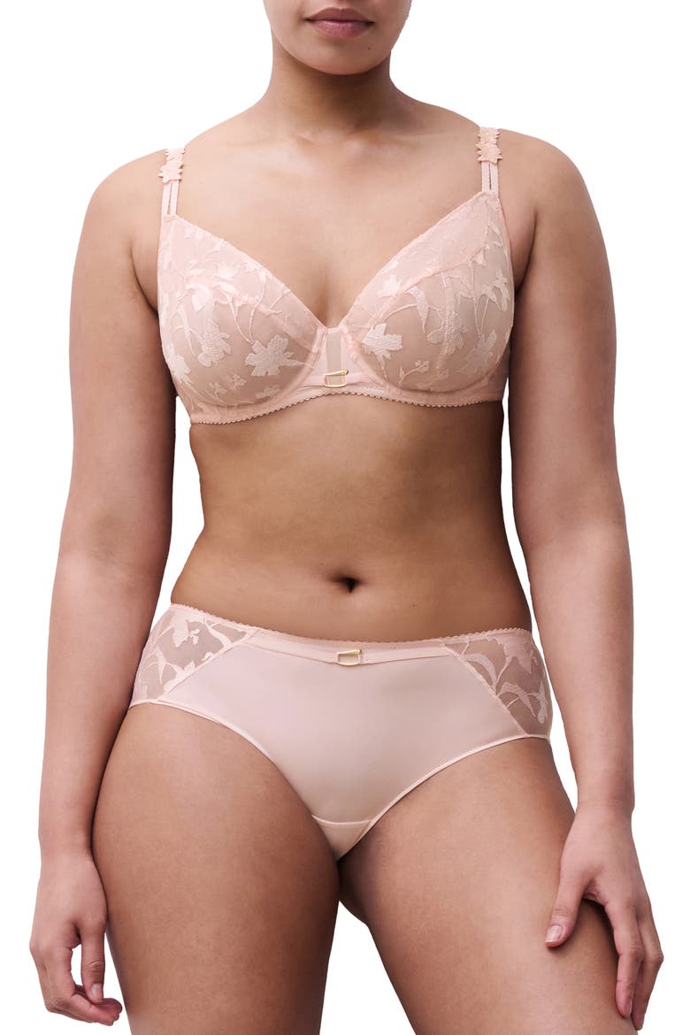 Idyll Underwire Unlined Bra, Alternate, color, TAFFETA PINK