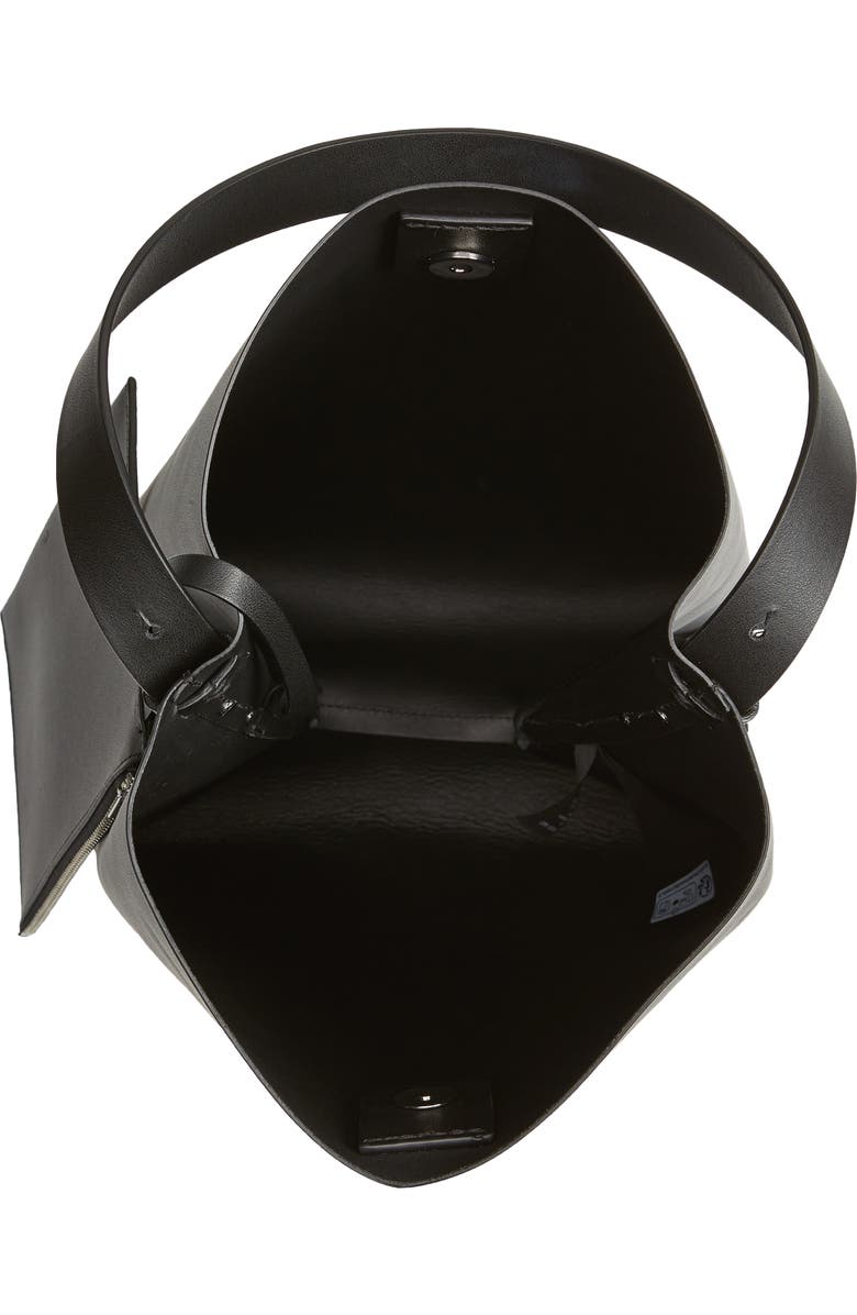 COS Folded Leather Shopper, Alternate, color,