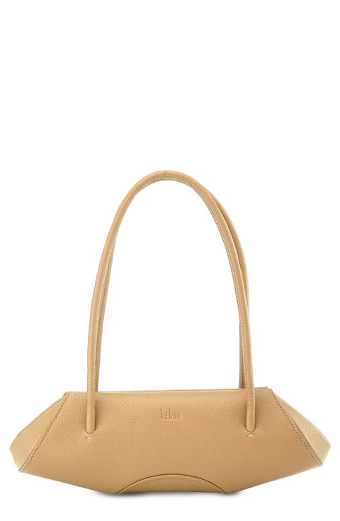 Mini Elizabeth Baguette Pebble Leather Shoulder Bag