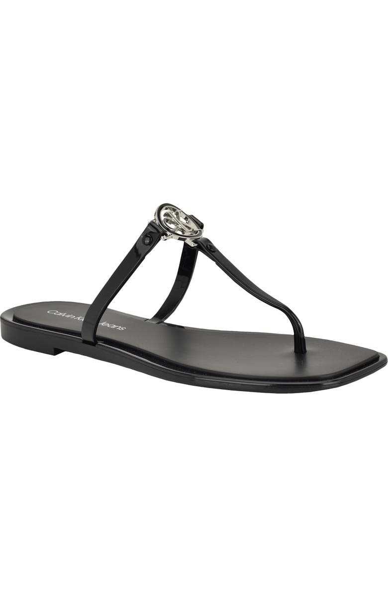 Calvin Klein Ellye Sandal, Main, color, Black