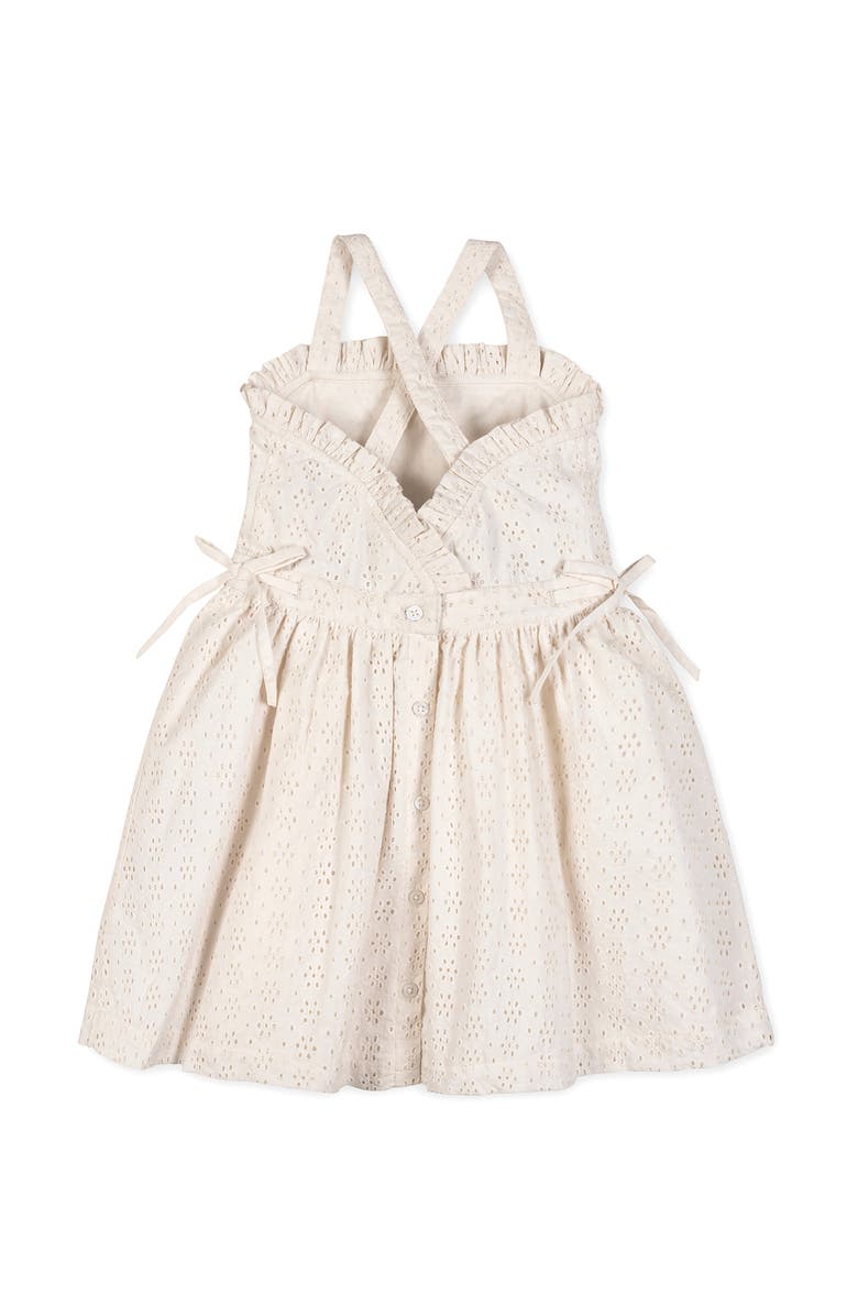 Hope & Henry Kids' Organic Ruffle Edge Eyelet Apron Dress, Alternate, color, Natural Eyelet