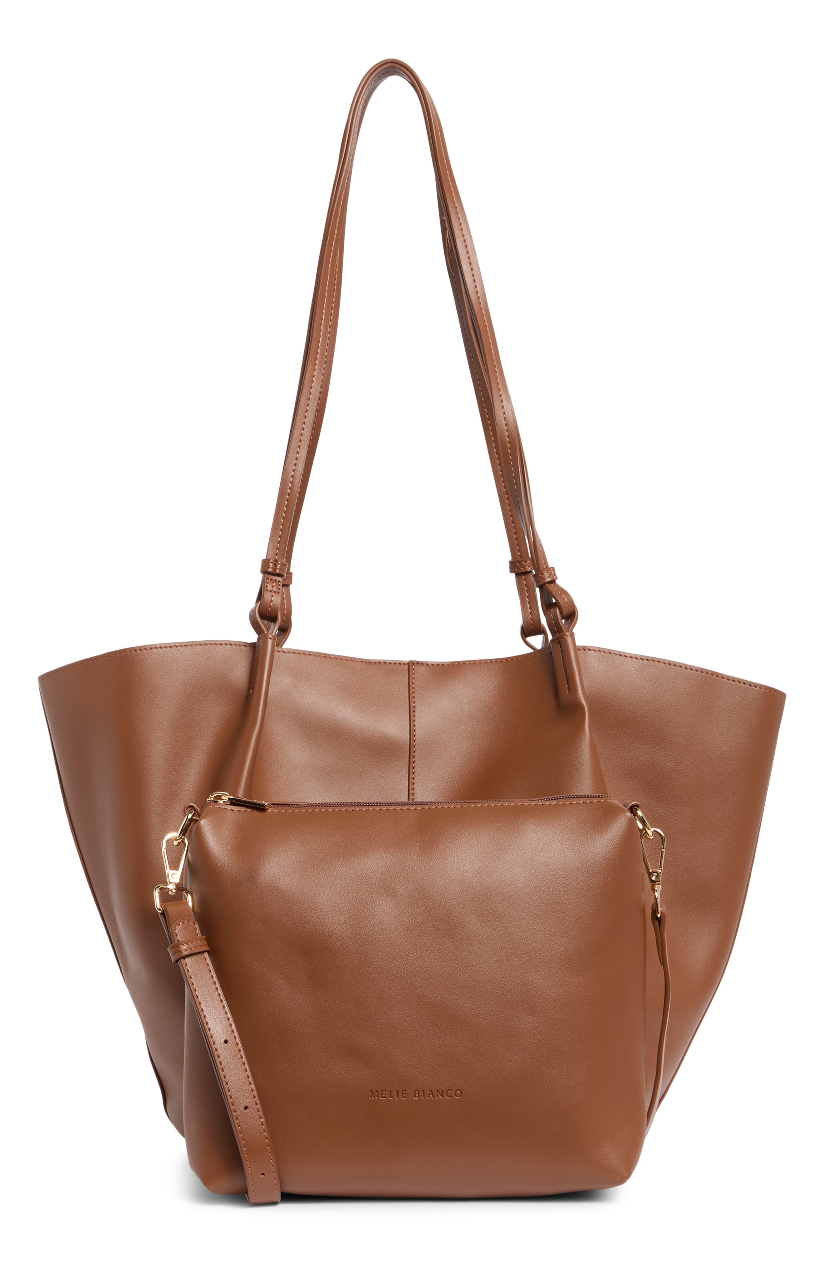 Melie Bianco Lydia Tote Bag, Alternate, color, Saddle