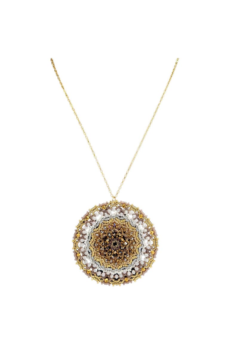 Mandala Dreamer Necklace, Main, color, Brown