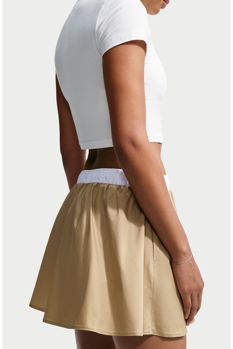 Miniskirt, Alternate, color, PARACHUTE BEIGE/ WHITE