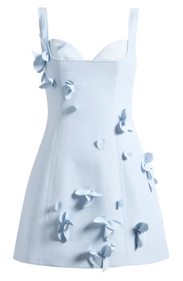 Acler Eskett 3D Floral Appliqué Cocktail Minidress, Alternate, color, Bluestar