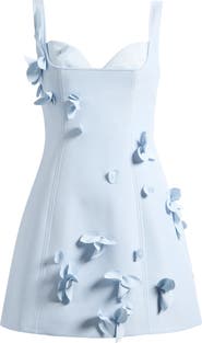 Acler Eskett 3D Floral Appliqué Cocktail Minidress