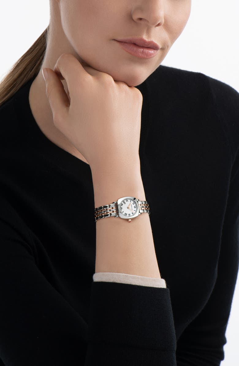 FERRAGAMO Soft Square Bracelet Watch, 23mm, Alternate, color, Stainless Steel