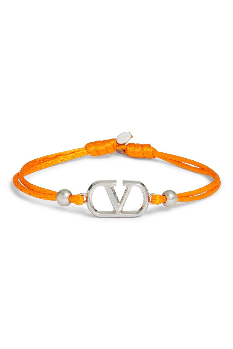 Men's VLOGO Cord Bracelet, Main, color, ORANGE