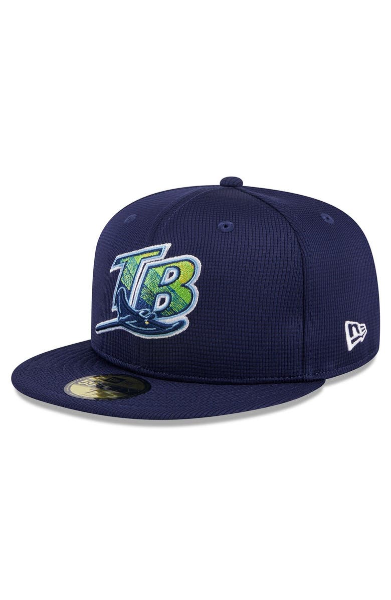 New Era Men's New Era Navy Tampa Bay Rays 2025 Batting Practice 59FIFTY Fitted Hat, Alternate, color, Navy