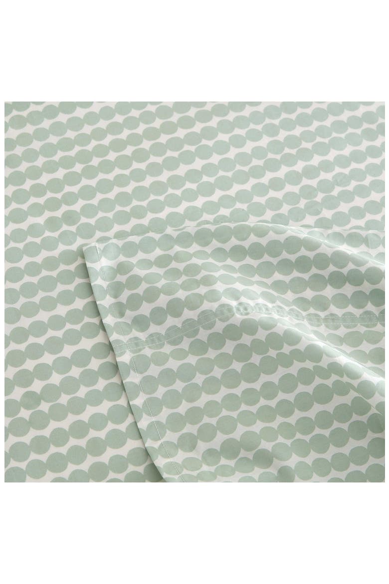 Pikku Rasymatto Cotton Percale Sheet Set, Alternate, color, LIGHT GREEN