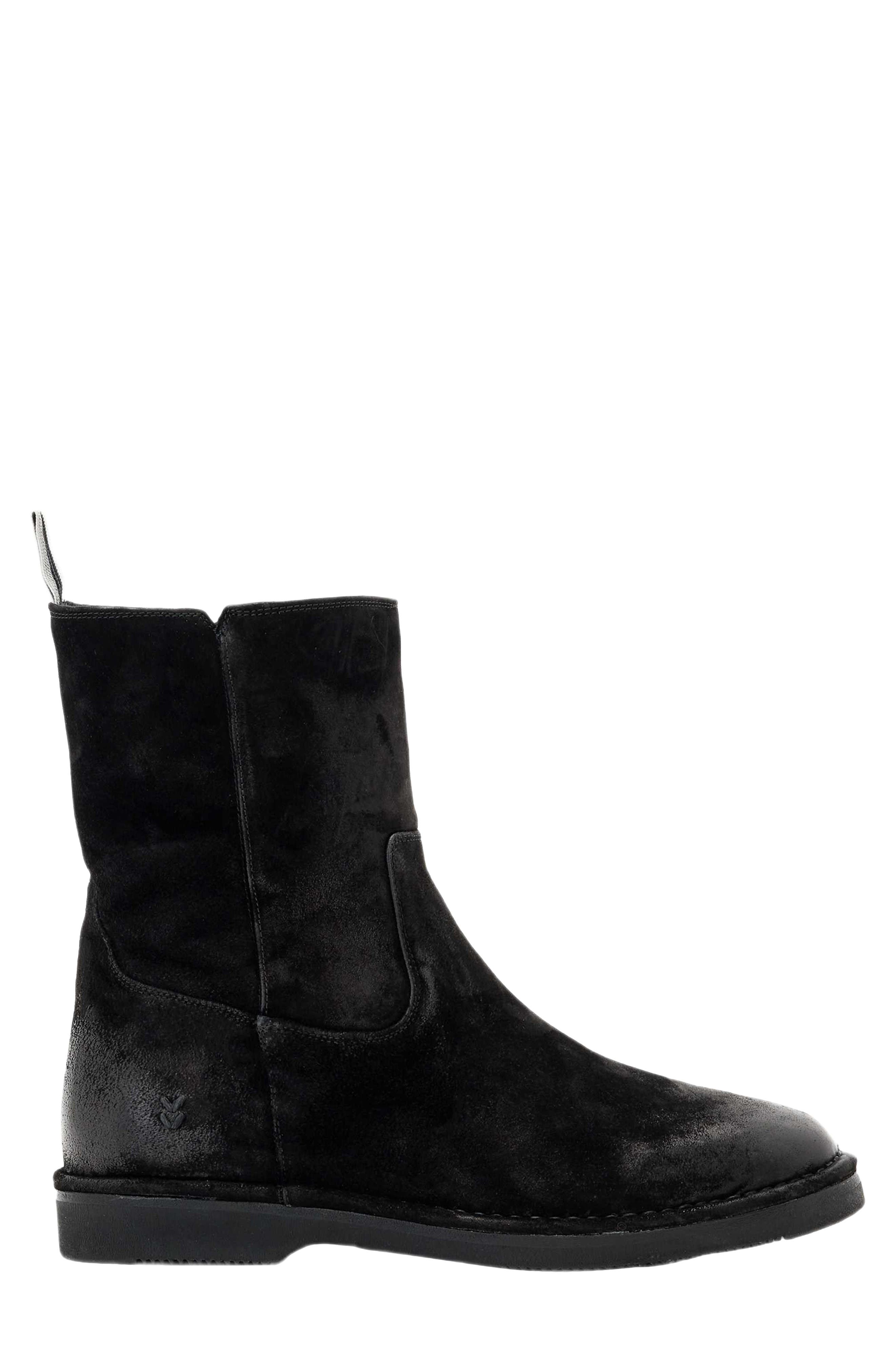 Varick Leather Zip Boot, Alternate, color, BLACK