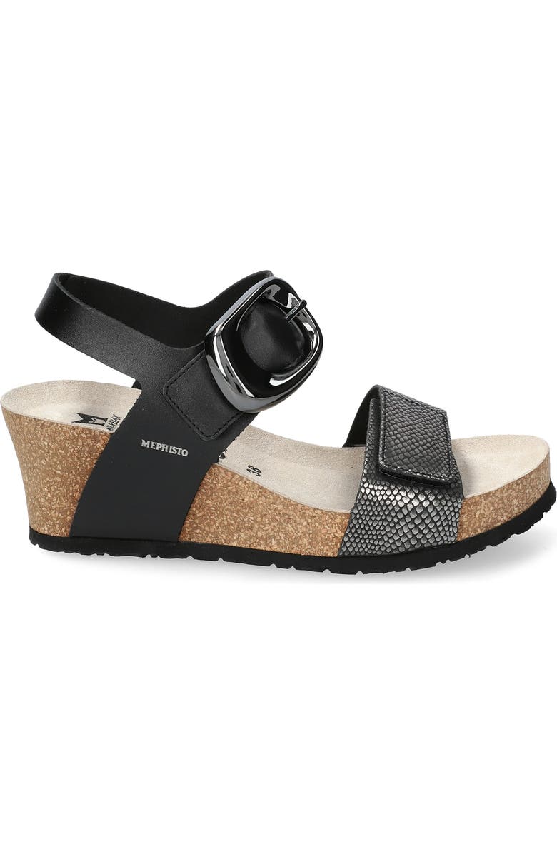 Mephisto Leandre Wedge Sandal, Alternate, color, Grey Havana