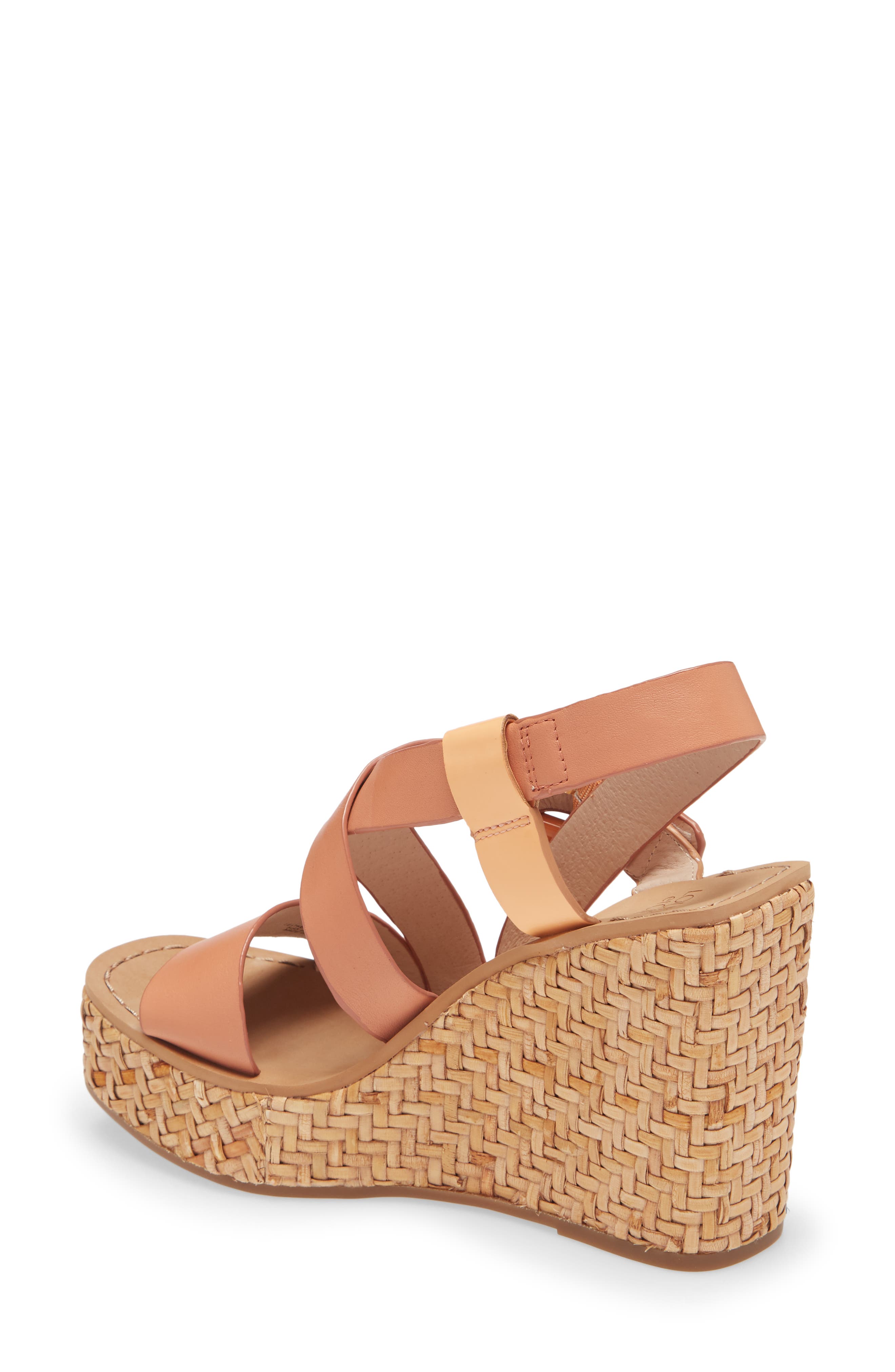 Palina Platform Wedge Sandal, Alternate, color, PEACH CLAY AND CORALINE