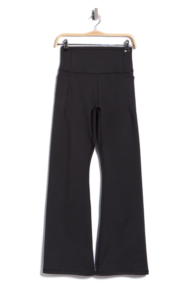 Audrie High Waist Flare Pants, Alternate, color, BLACK