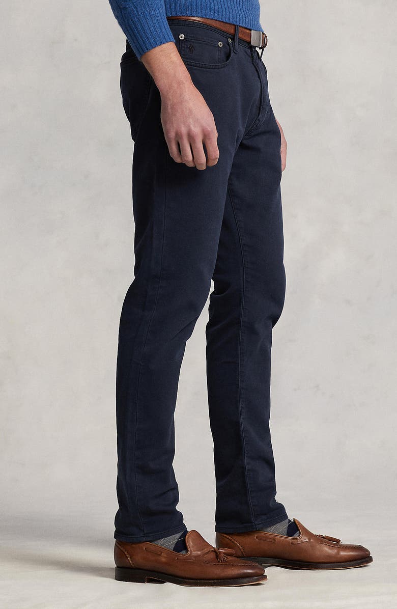 Polo Ralph Lauren Sullivan Slim Tapered Leg Knit Five Pocket Pants, Alternate, color, Aviator Navy