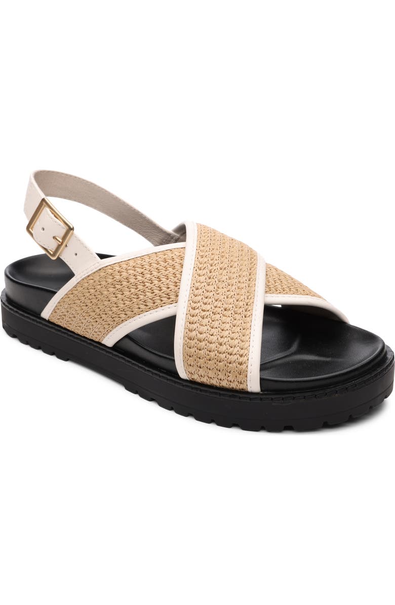 Sanctuary Freedom Raffia Slingback Platform Sandal, Main, color,