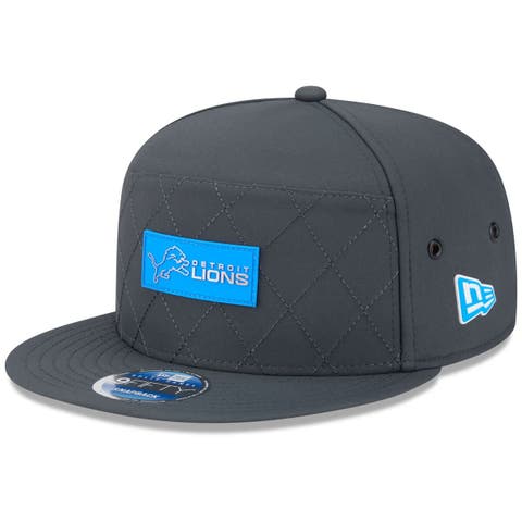 Men
s New Era Charcoal Detroit Lions 2025 Sideline Cold Weather Split Panel 9FIFTY Snapback Hat