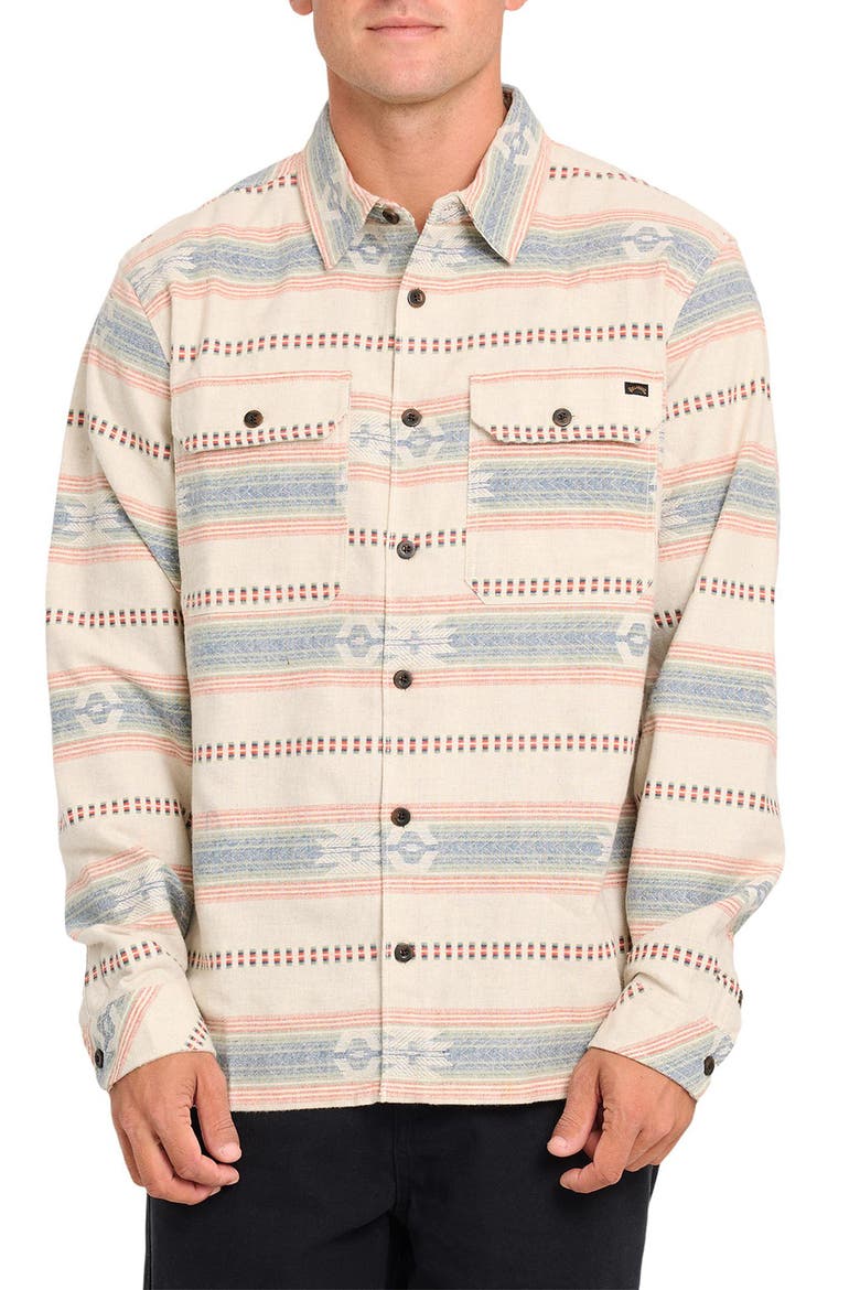Offshore Flannel Shirt, Main, color, SAND KHAKI