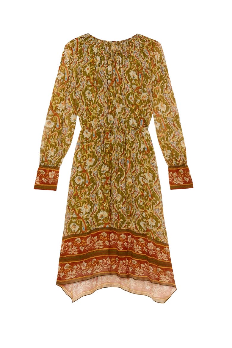 Isha Long  Sleeve Dress, Alternate, color, Pesto Combo