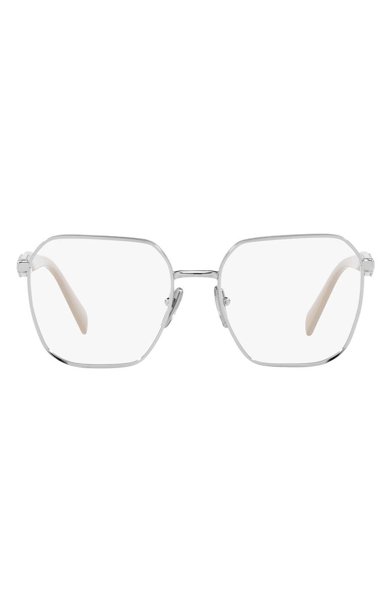 Prada 53mm Square Optical Glasses, Main, color, 