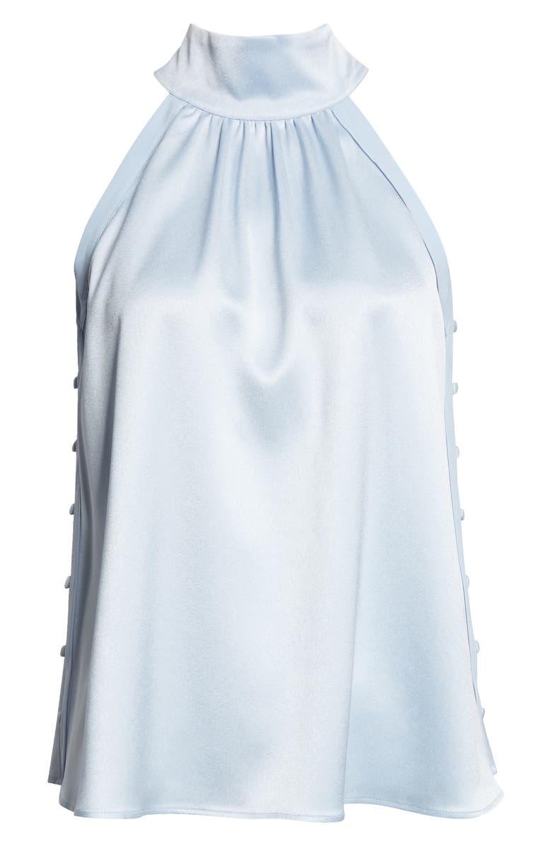 Reiss Andrea Sleeveless Satin Scarf-Neck Top, Main, color, Blue