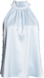 Reiss Andrea Sleeveless Satin Scarf-Neck Top