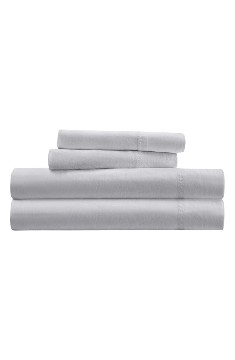HOMESPUN 300 Thread Count Sateen Sheet Set, Main, color, Light Gray