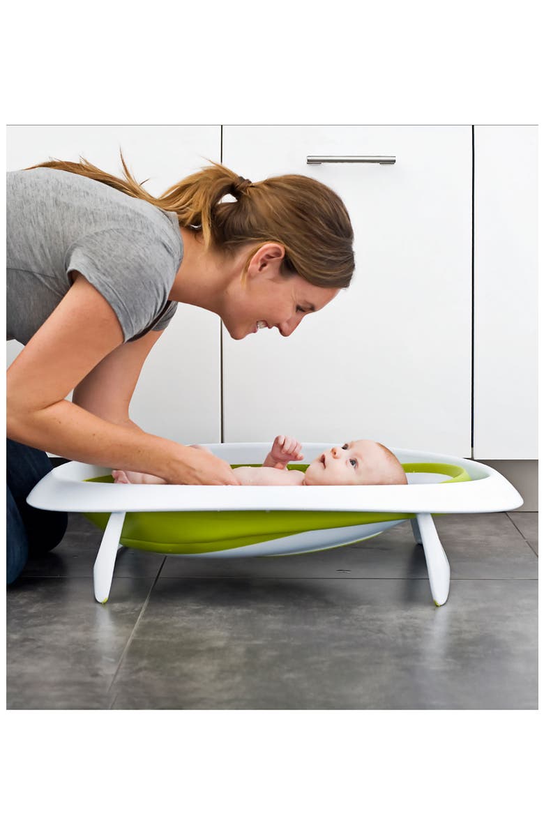 'Naked' Collapsible Bathtub, Alternate, color, GREEN AND WHITE