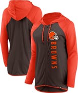 FANATICS Women's Fanatics Branded Brown/Orange Cleveland Browns Forever Fan Full-Zip Hoodie