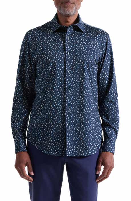 Bugatchi James OoohCotton® Cocktail Print Button-Up Shirt