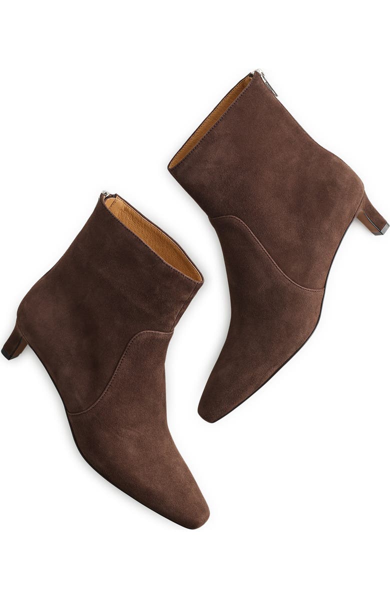 Madewell Dimes Kitten Heel Bootie, Alternate, color, Turkish Coffee