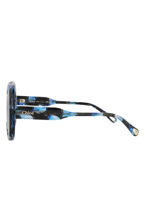 Chloé 56mm Oversize Round Sunglasses In Blue