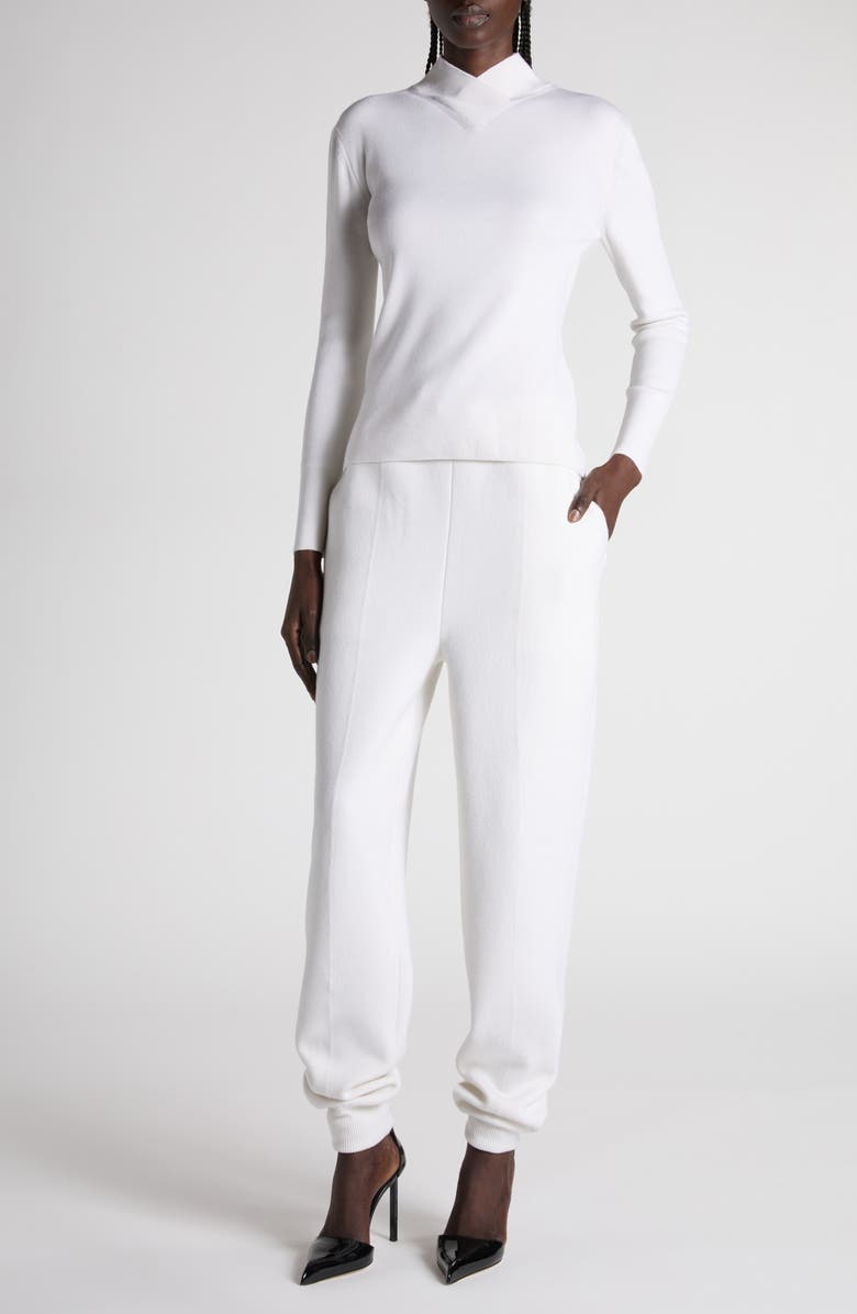 TOM FORD Merino Wool & Cashmere Blend Joggers, Alternate, color, Off White