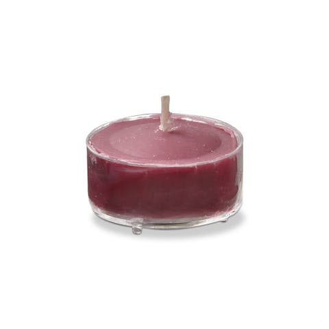 Color Studio Tealight Candles Set of Eight Plum Paraffin Wax