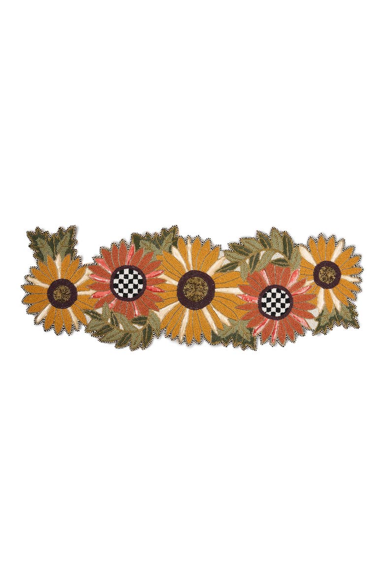 Sunflower Beaded Table Runner, Main, color, YELLOW