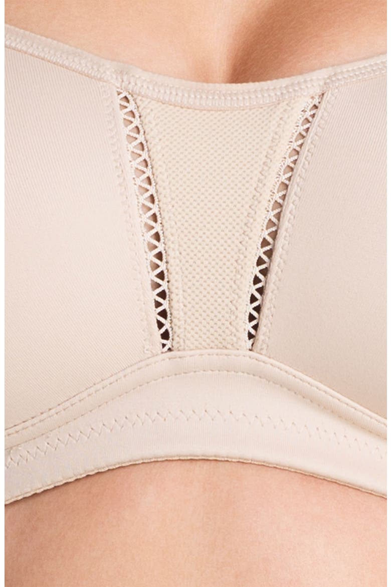 'Clear Comfort - 856114' Sports Bra, Alternate, color, NATURALLY NUDE