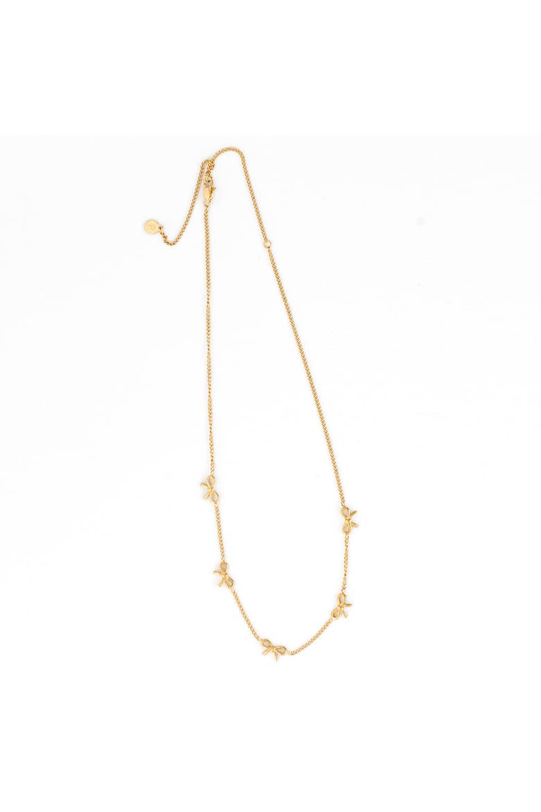 Bow Repeat Necklace, Alternate, color, Gold