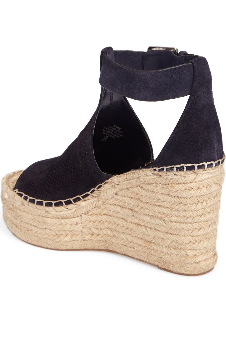 Marc Fisher LTD Annie Perforated Espadrille Platform Wedge, Alternate, color,
