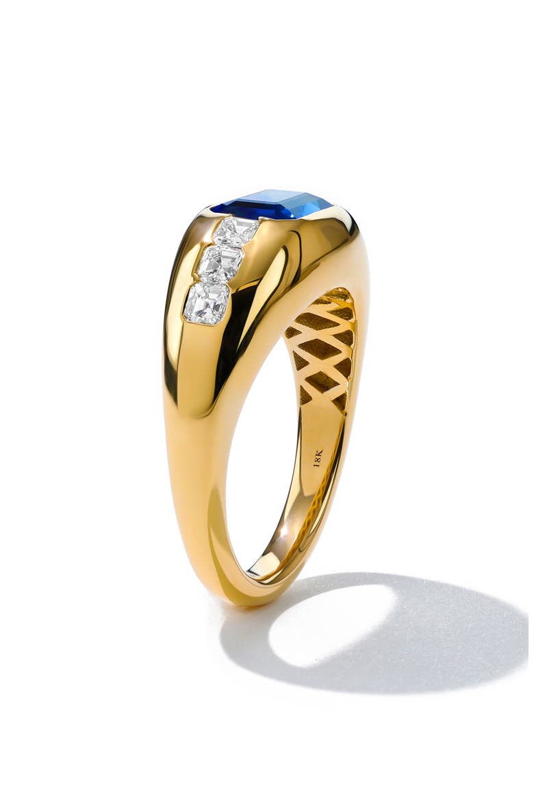 Sapphire & 18K Gold Ring, Alternate, color, SAPPHIRE