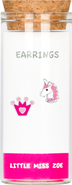 Little Miss Zoe Kids' Sterling Silver Crown Unicorn Stud Earrings in Gift Bottle