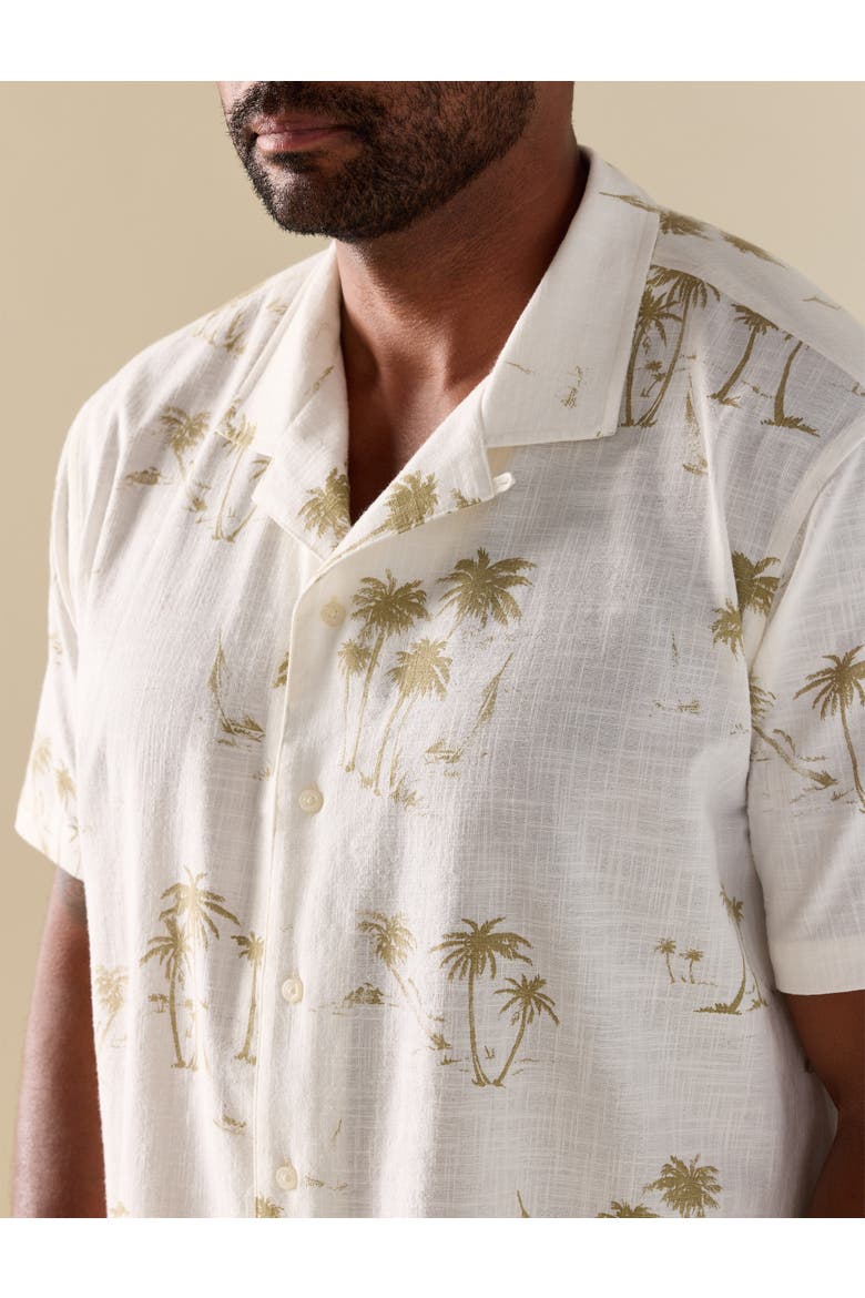 Big & Tall Printed Camp Shirt, Alternate, color, SAIL WHITE