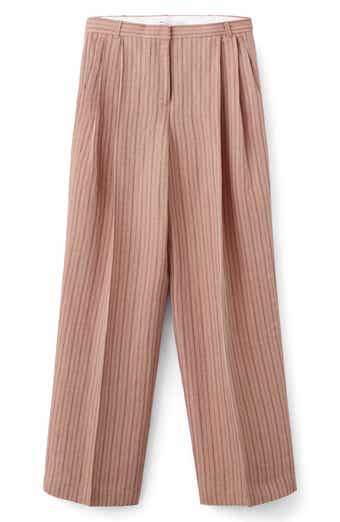 Stripe Linen Blend Suit Pants