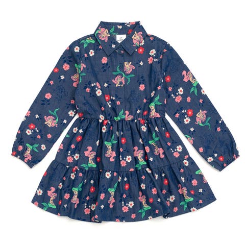 Long Sleeve Chambray Dress (Toddler, Little Kid & Big Kid)