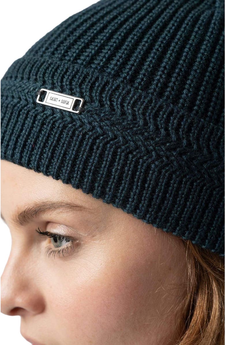 Saint + Sofia Quinn Pea Coat, Alternate, color, Black