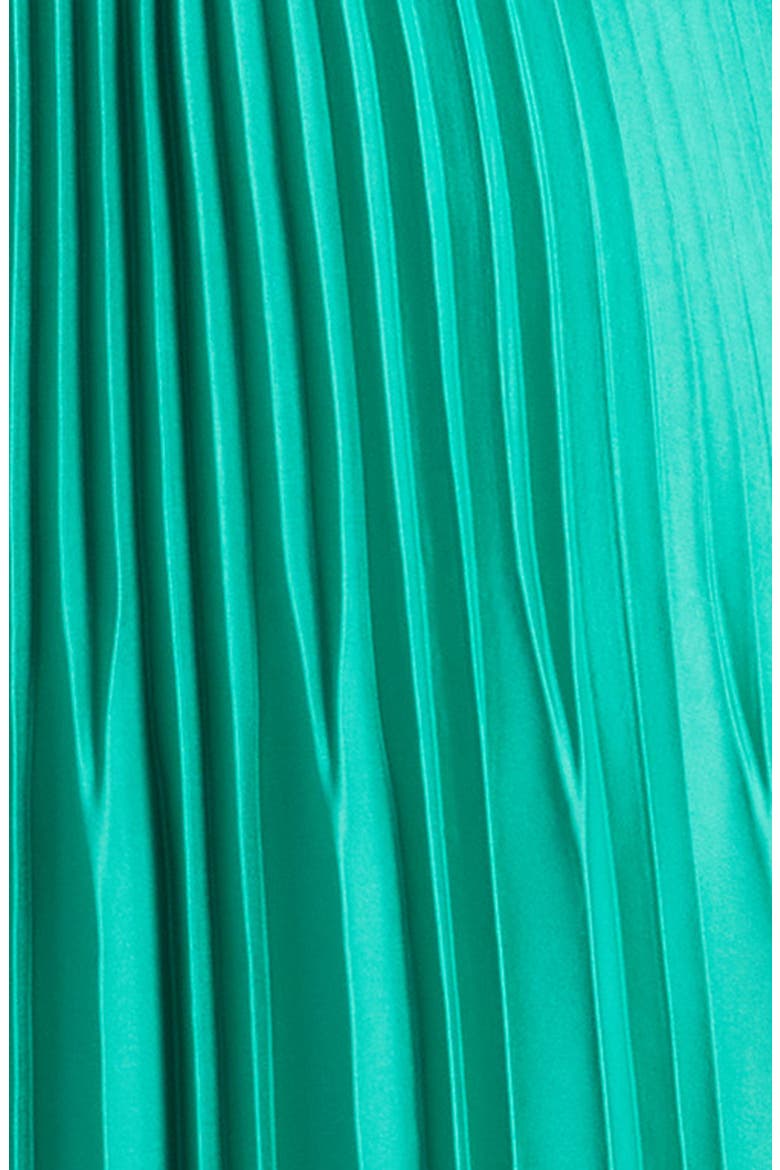 Fernanda Ruched Pleated Strapless Maxi Dress, Alternate, color, SEA GREEN