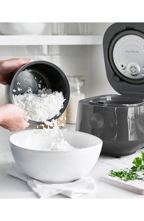 Greenpan Bistro 4 Cup Graphite Carb Reducing Rice Cooker In Gray