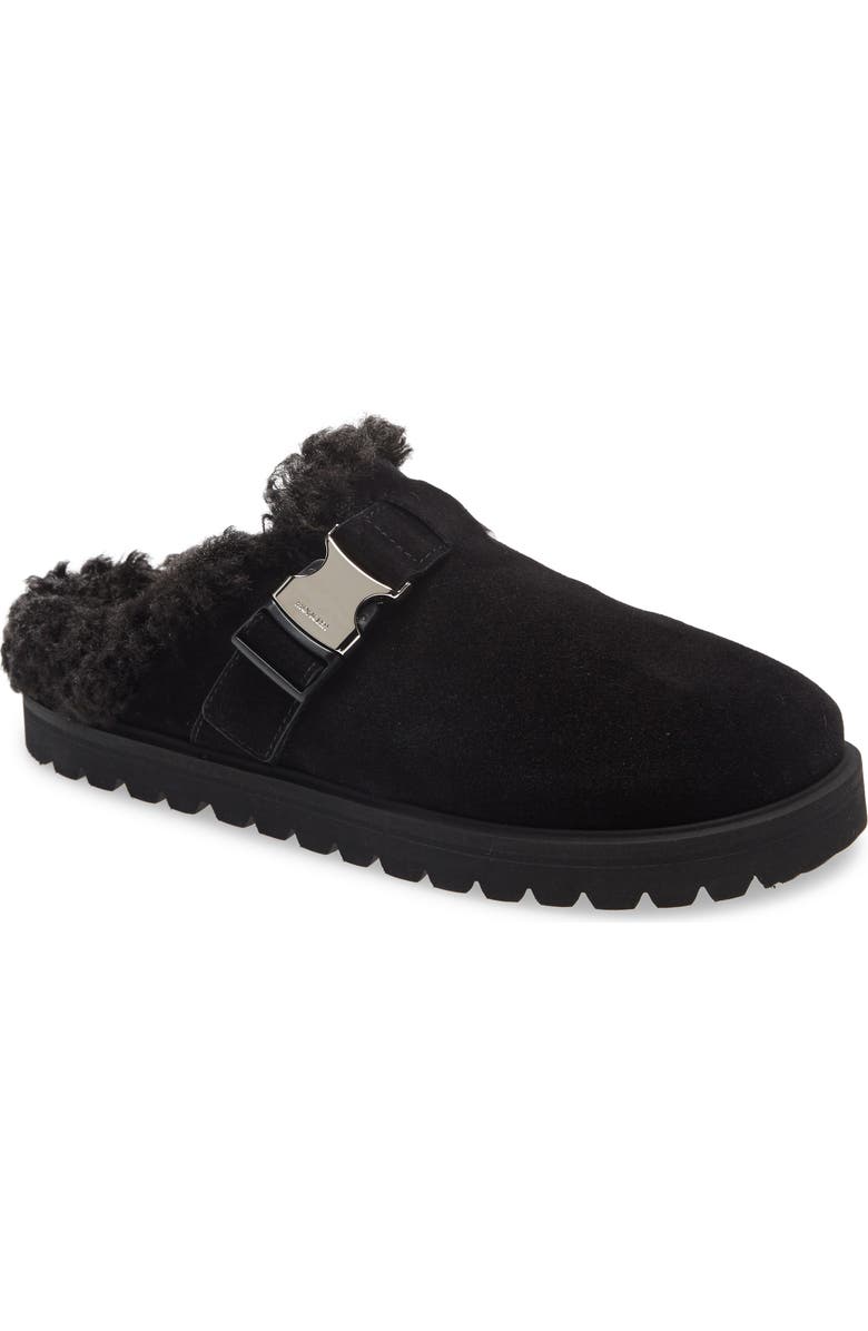 Moncler Mon Faux Shearling Mule, Main, color,