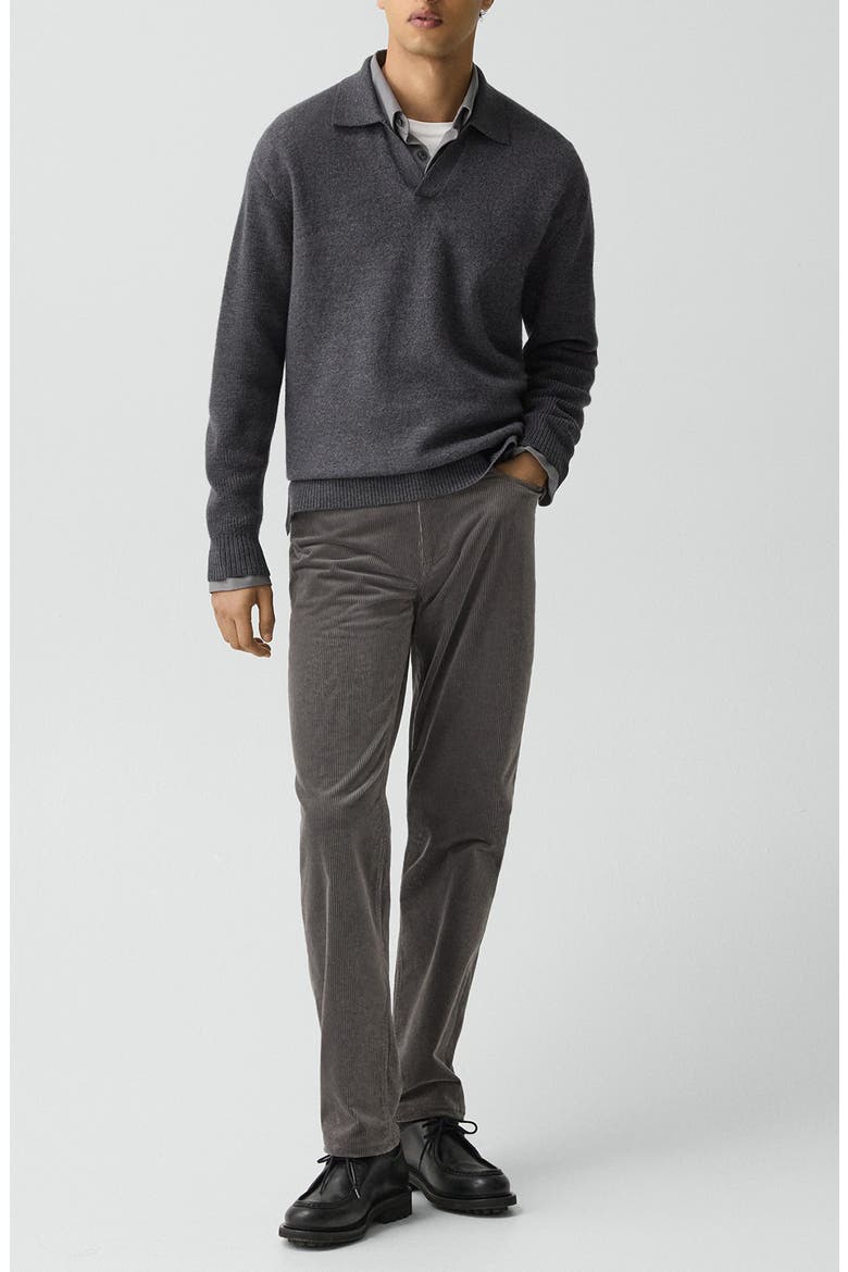 Crosby Corduroy Slim Straight Leg Pants, Alternate, color, CARBON