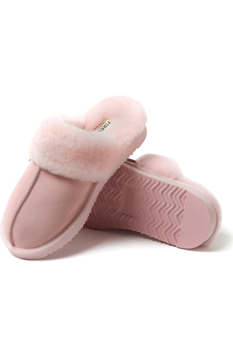 DEARFOAMS Fireside Sydney Genuine Shearling Scuff Slipper, Alternate, color, Pink