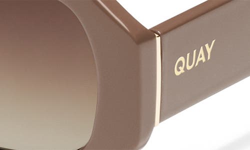 Quay Hyped Up 38mm Gradient Square Sunglasses In Doe/brown